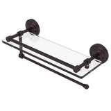 Prestige Que New Paper Towel Holder with Gallery Glass Shelf
