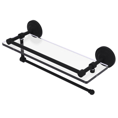 Prestige Que New Paper Towel Holder with Gallery Glass Shelf
