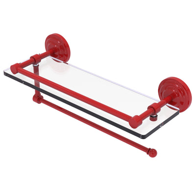 Prestige Que New Paper Towel Holder with Gallery Glass Shelf