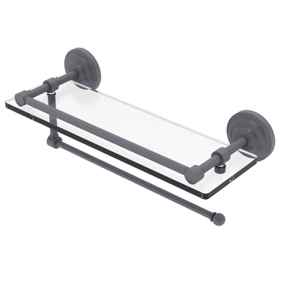Prestige Que New Paper Towel Holder with Gallery Glass Shelf