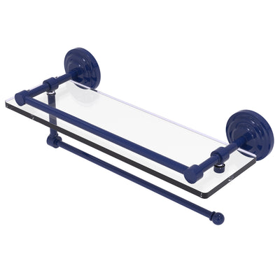 Prestige Que New Paper Towel Holder with Gallery Glass Shelf