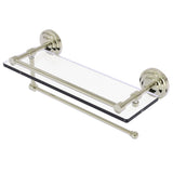 Prestige Que New Paper Towel Holder with Gallery Glass Shelf