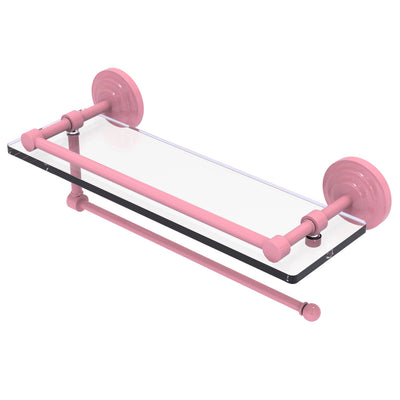Prestige Que New Paper Towel Holder with Gallery Glass Shelf