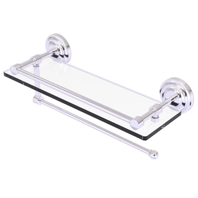Prestige Que New Paper Towel Holder with Gallery Glass Shelf
