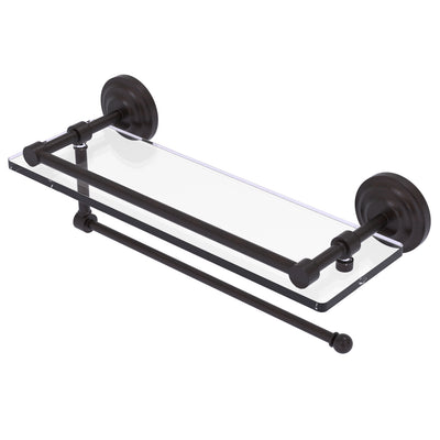 Prestige Que New Paper Towel Holder with Gallery Glass Shelf