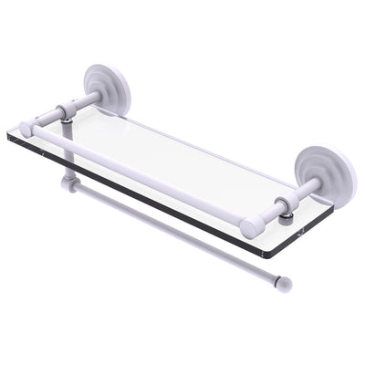 Prestige Que New Paper Towel Holder with Gallery Glass Shelf