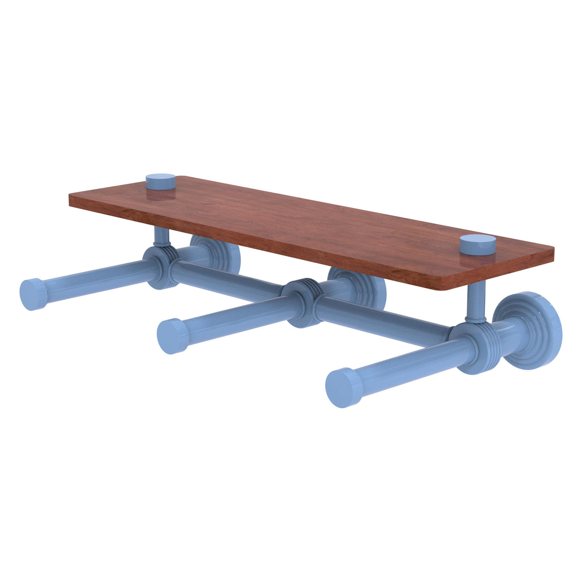 Prestige Regal Collection Horizontal Reserve 3 Roll Toilet Paper Holder with Wood Shelf