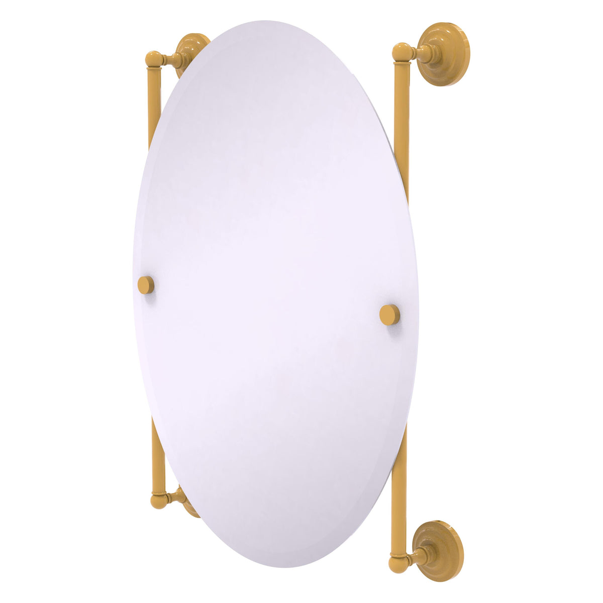 Que New Collection Oval Frameless Rail Mounted Mirror