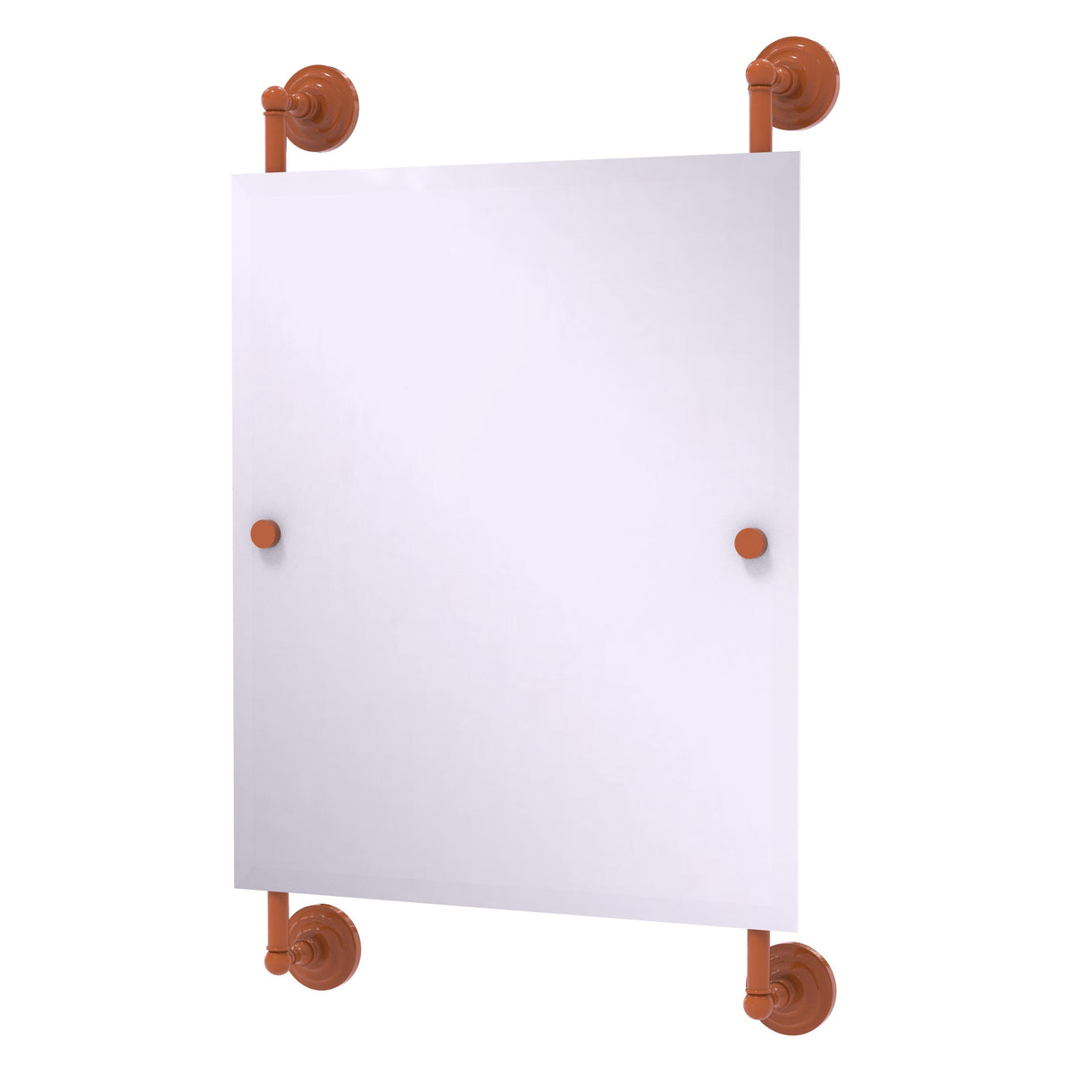 Que New Collection Rectangular Frameless Rail Mounted Mirror