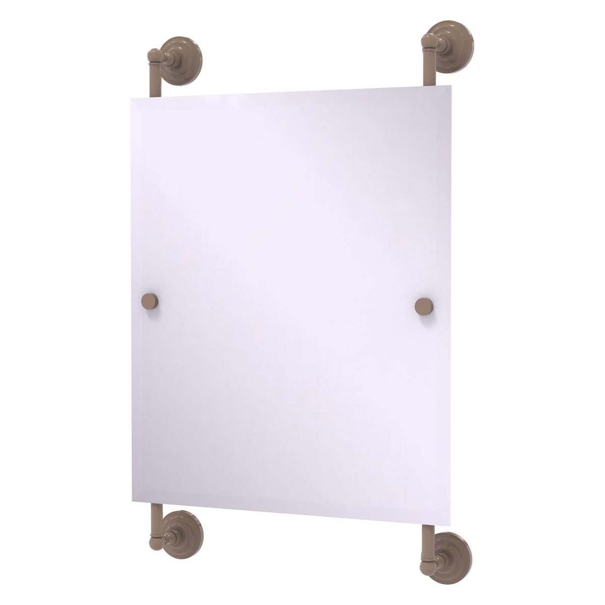 Que New Collection Rectangular Frameless Rail Mounted Mirror
