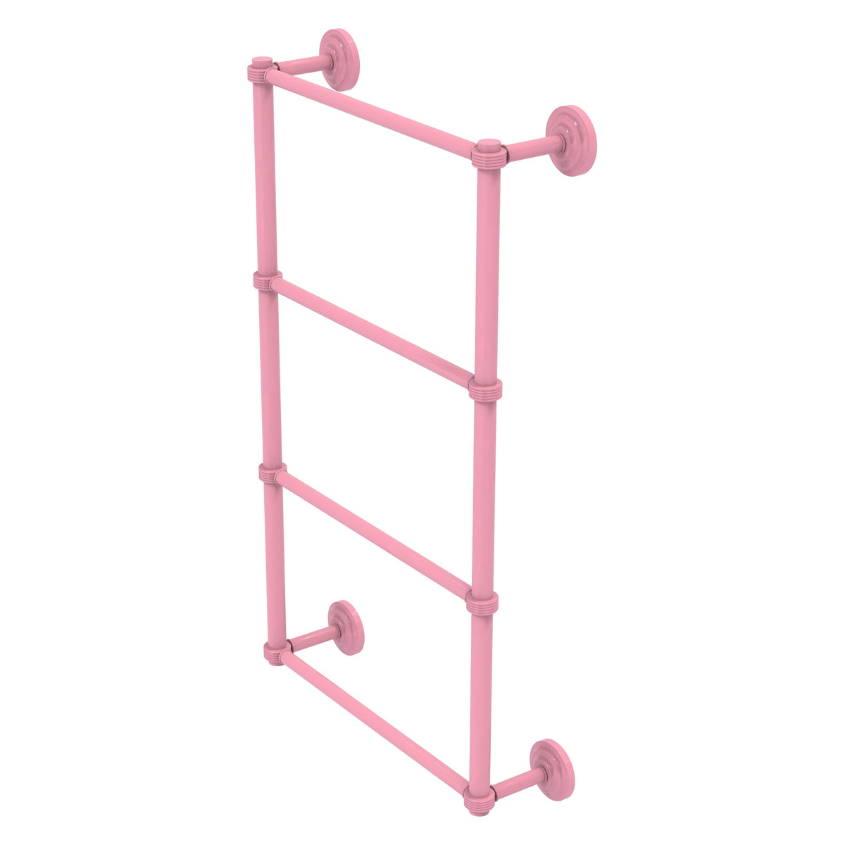 Que New Collection 4 Tier Ladder Towel Bar with Grooved Accents