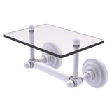 Que New Collection Two Post Toilet Tissue Holder with Glass Shelf