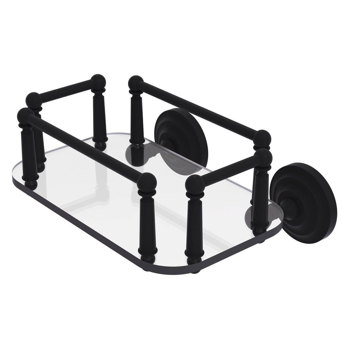 Que New Collection Wall Mounted Glass Guest Towel Tray