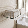 Que New Collection Wall Mounted Glass Guest Towel Tray
