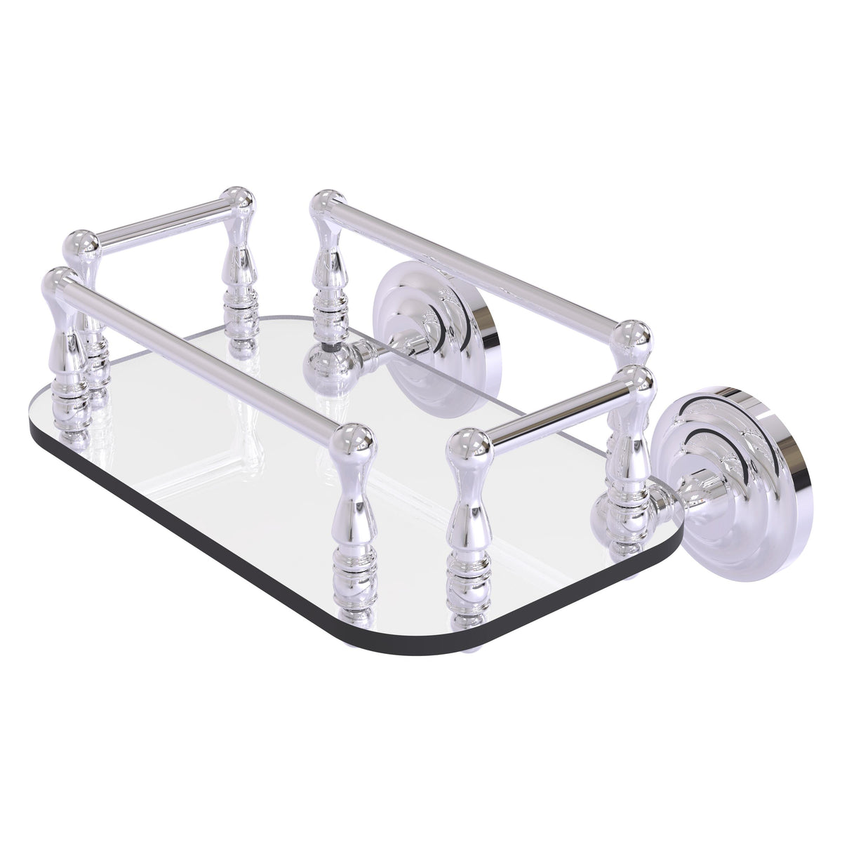 Que New Collection Wall Mounted Glass Guest Towel Tray