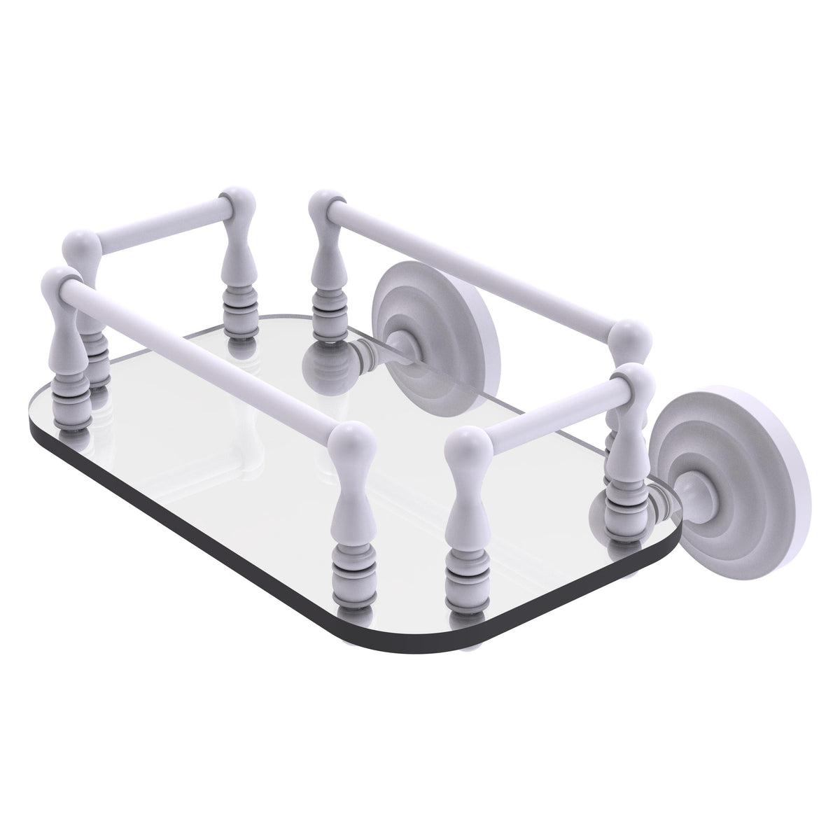Que New Collection Wall Mounted Glass Guest Towel Tray