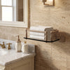 Que New Collection Wall Mounted Glass Guest Towel Tray
