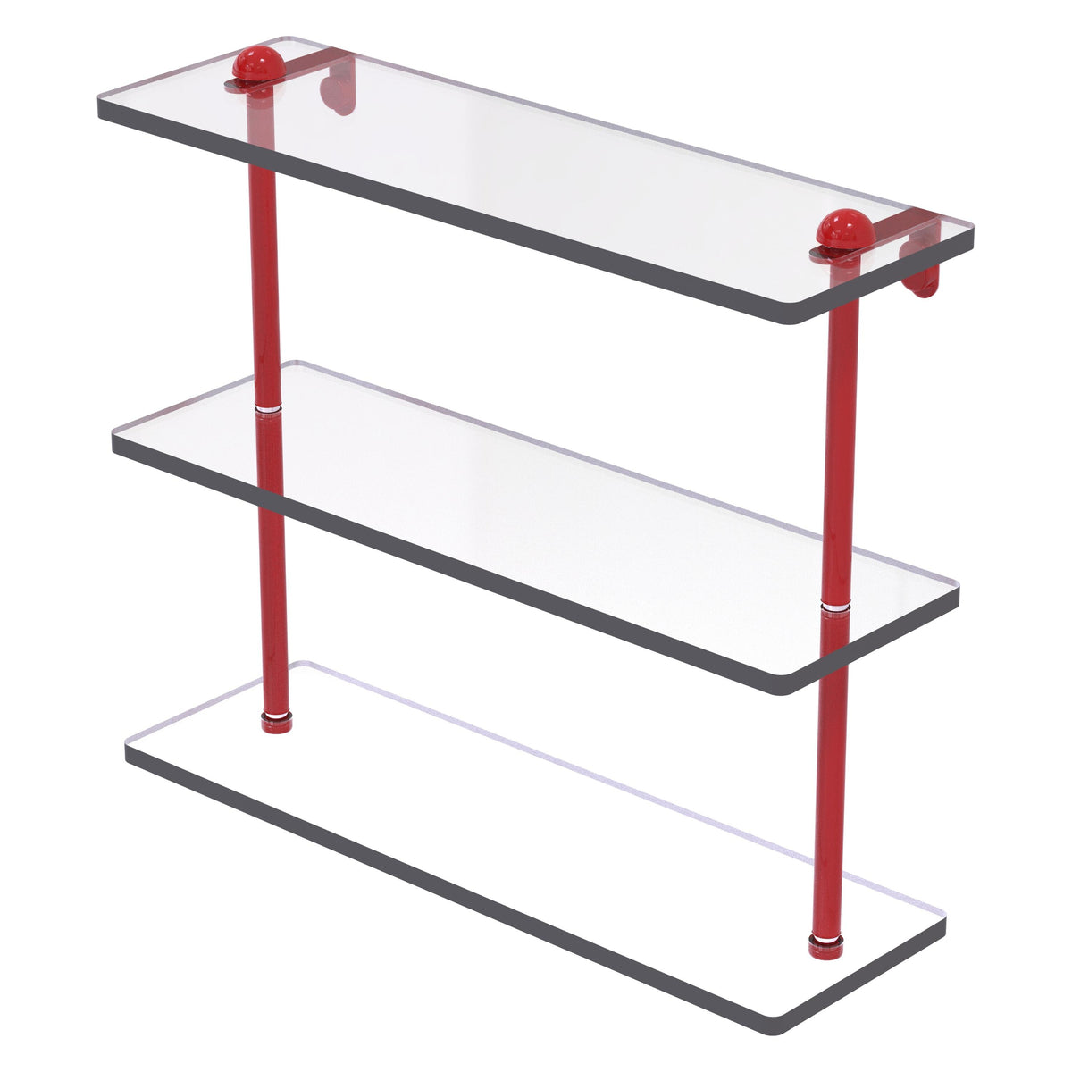 Triple Tiered Vanity Glass Shelf with Beveled Edges
