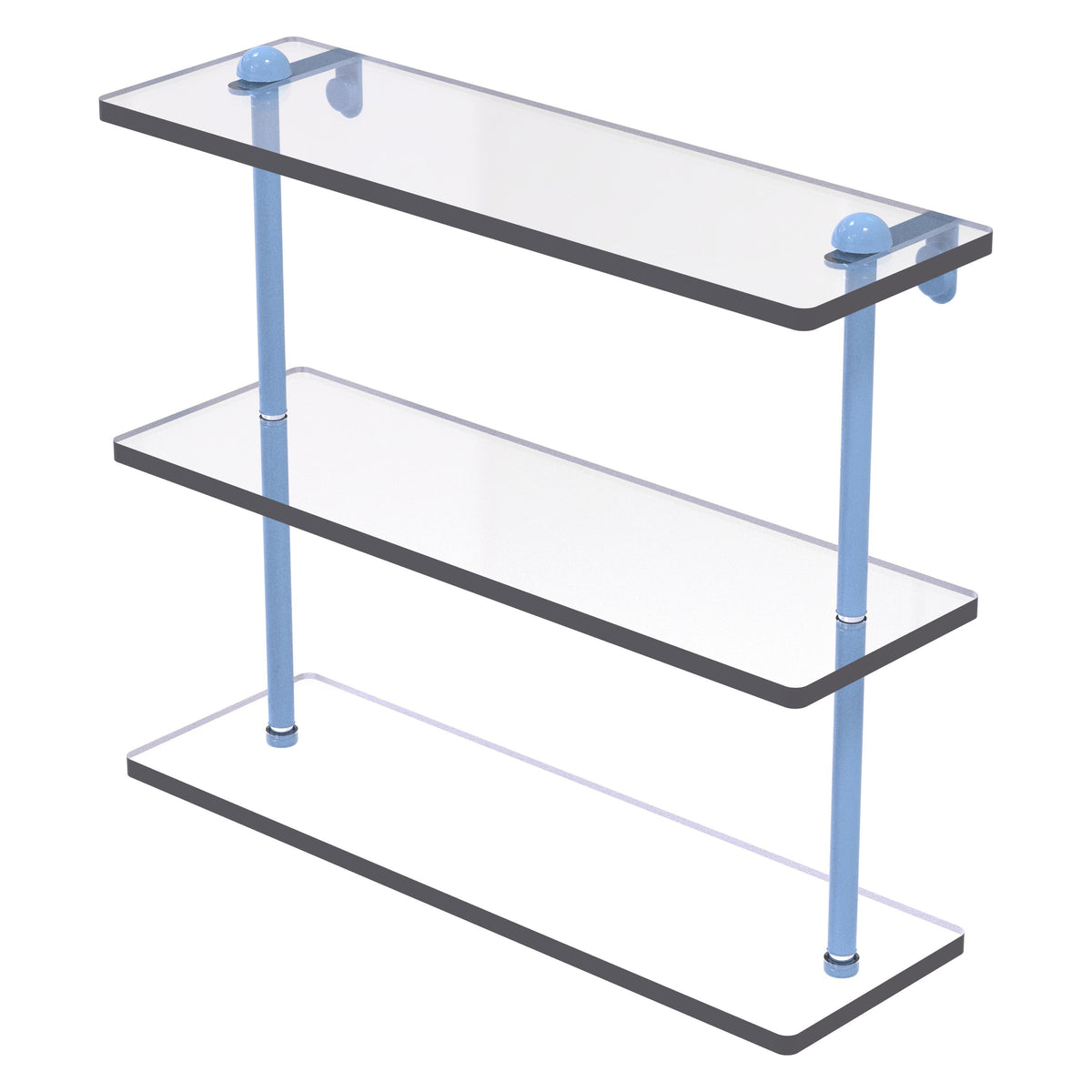 Triple Tiered Vanity Glass Shelf with Beveled Edges