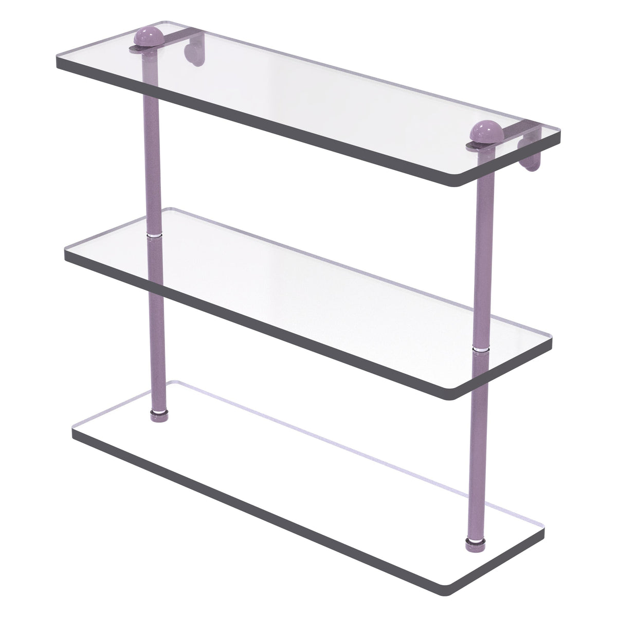 Triple Tiered Vanity Glass Shelf with Beveled Edges