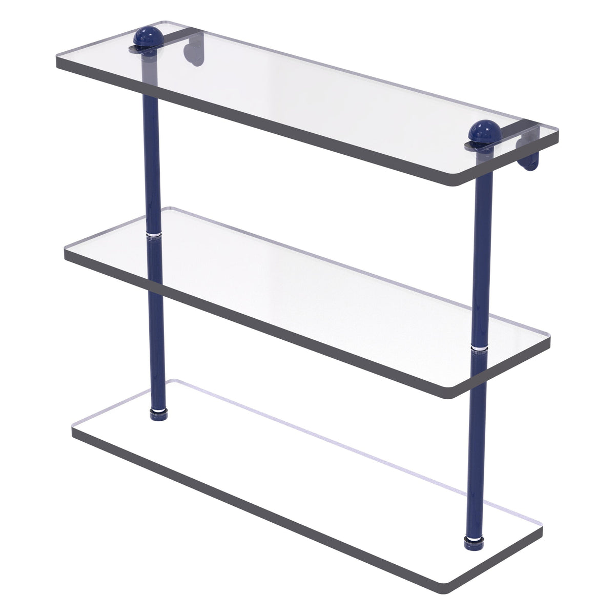 Triple Tiered Vanity Glass Shelf with Beveled Edges