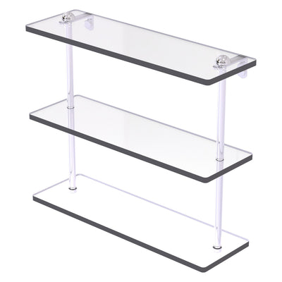 Triple Tiered Vanity Glass Shelf with Beveled Edges