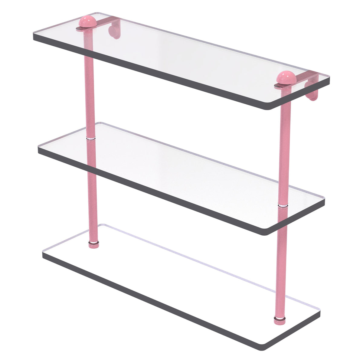 Triple Tiered Vanity Glass Shelf with Beveled Edges