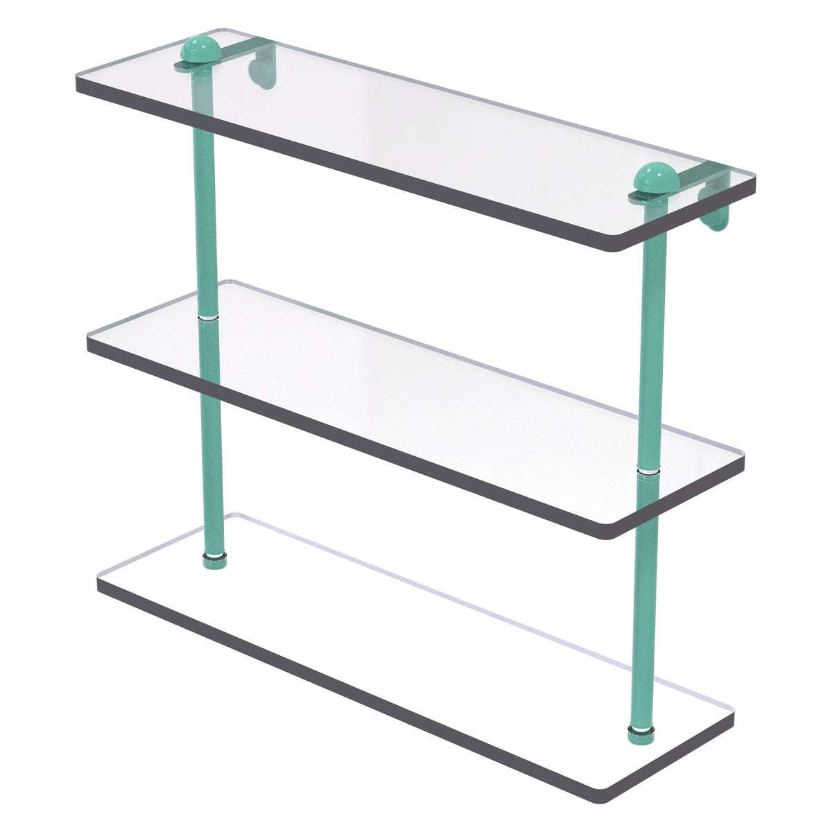 Triple Tiered Vanity Glass Shelf with Beveled Edges