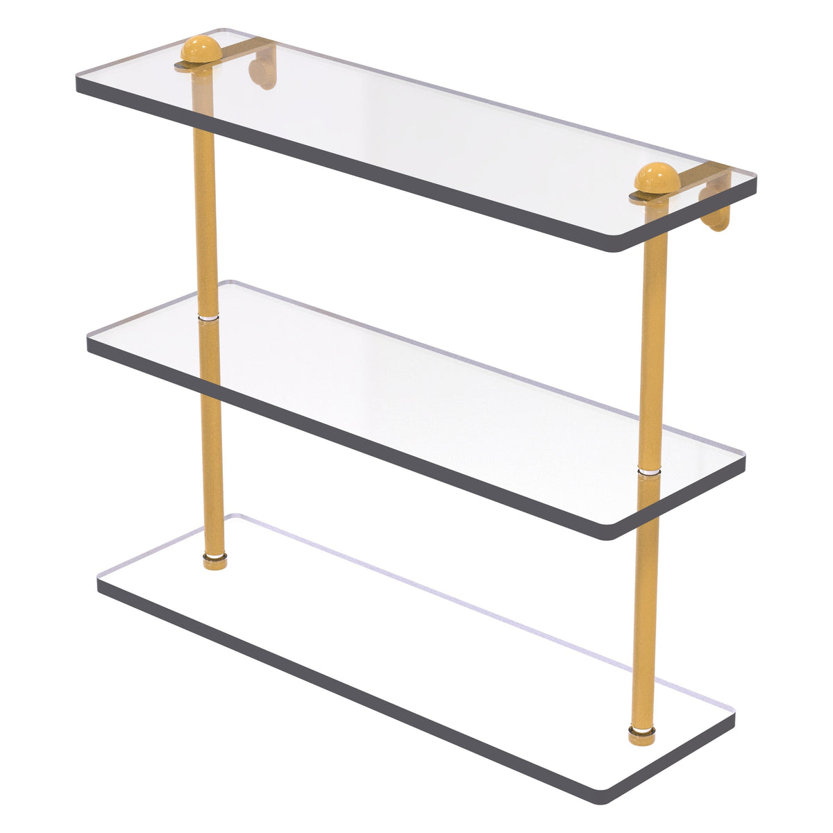 Triple Tiered Vanity Glass Shelf with Beveled Edges