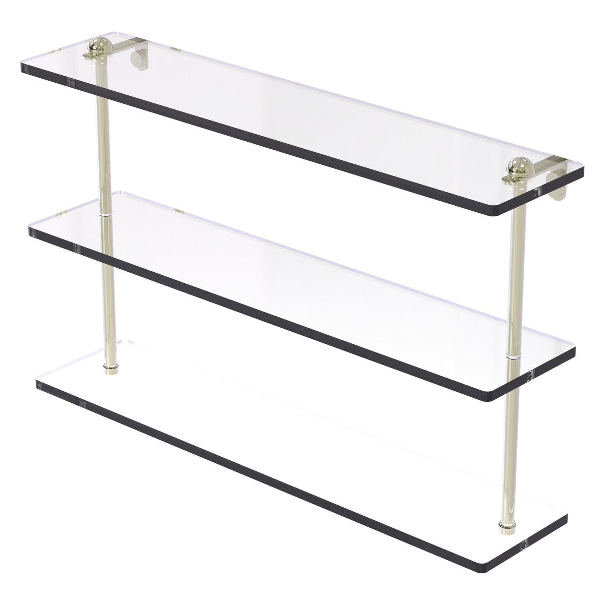 Triple Tiered Vanity Glass Shelf with Beveled Edges