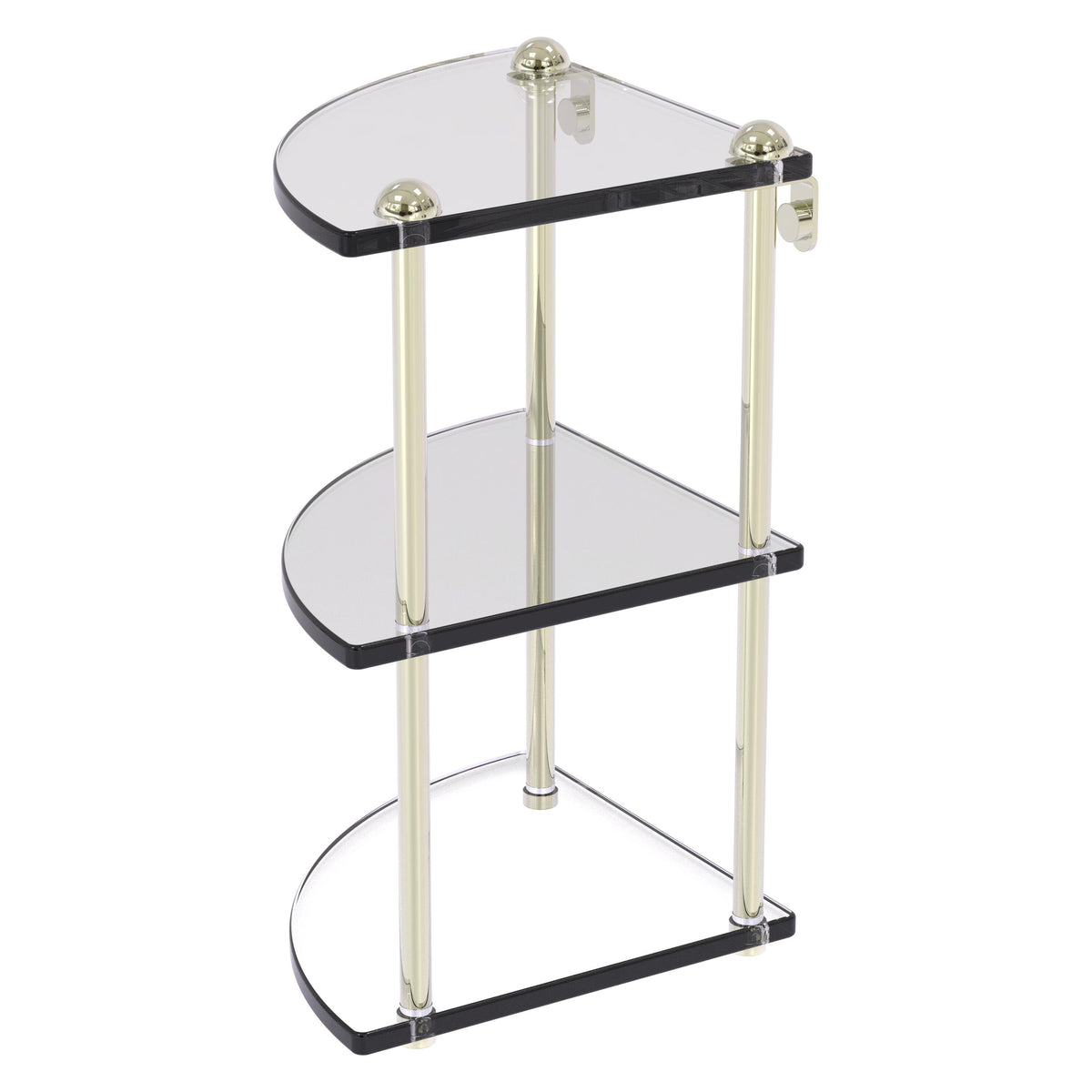Three Tier Corner Glass Shelf