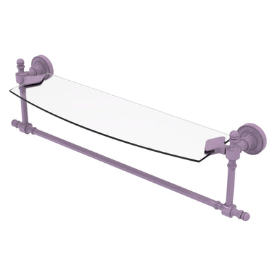 Retro Dot Collection Glass Vanity Shelf  with Integrated Towel Bar