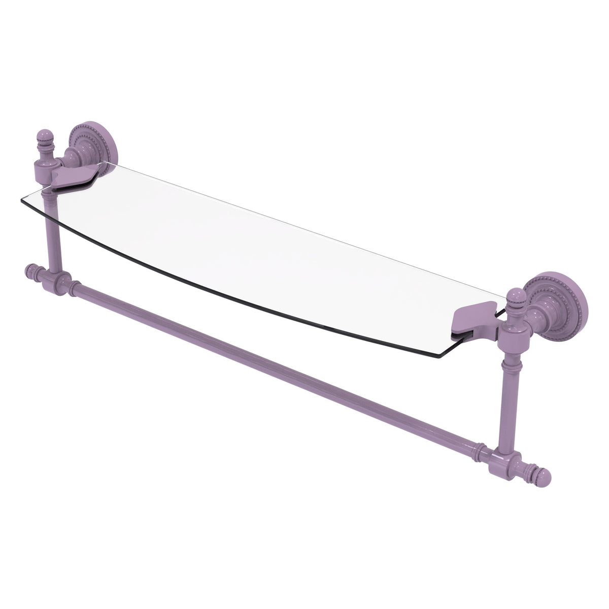 Retro Dot Collection Glass Vanity Shelf  with Integrated Towel Bar