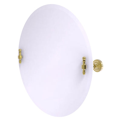 Frameless Round Tilt Mirror with Beveled Edge