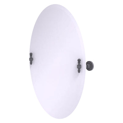 Frameless Oval Tilt Mirror with Beveled Edge