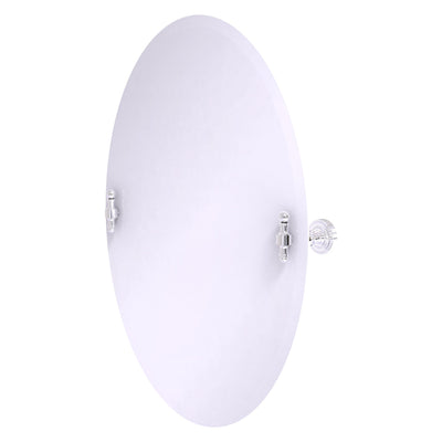 Frameless Oval Tilt Mirror with Beveled Edge