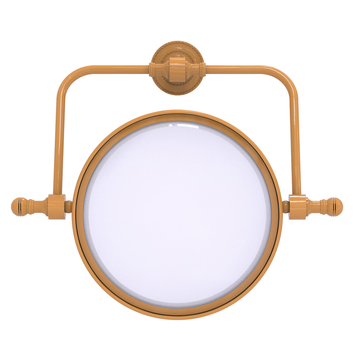 Retro Dot Collection Wall Mounted Swivel Make-Up Mirror 8 Inch Diameter