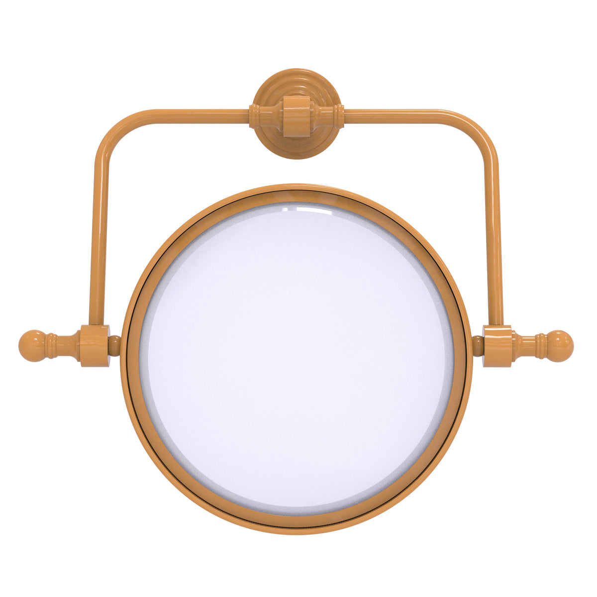 Retro Wave Collection Wall Mounted Swivel Make-Up Mirror 8 Inch Diameter