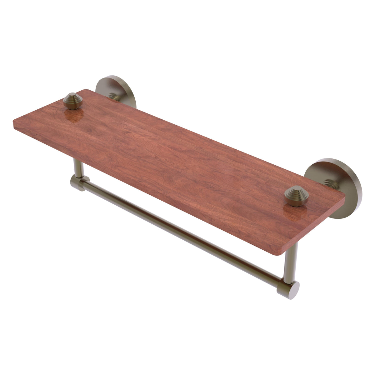 South Beach Collection Solid IPE Ironwood Shelf with Integrated Towel Bar