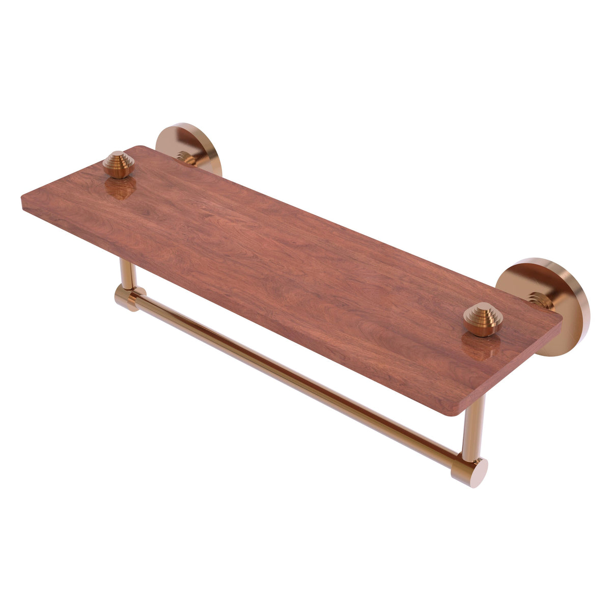 South Beach Collection Solid IPE Ironwood Shelf with Integrated Towel Bar