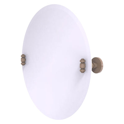 Frameless Round Tilt Mirror with Beveled Edge