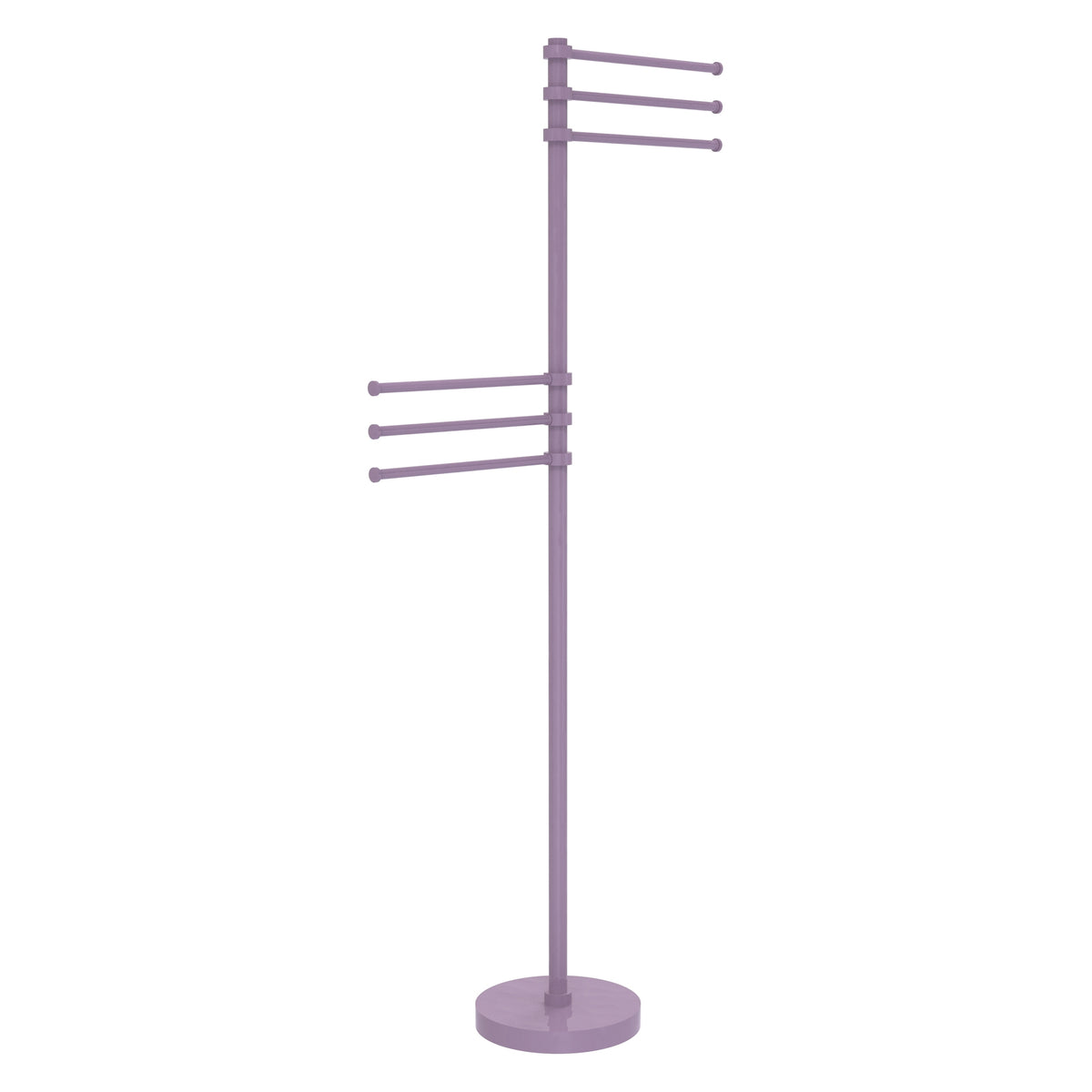 Towel Stand with 6 Pivoting 12 Inch Arms