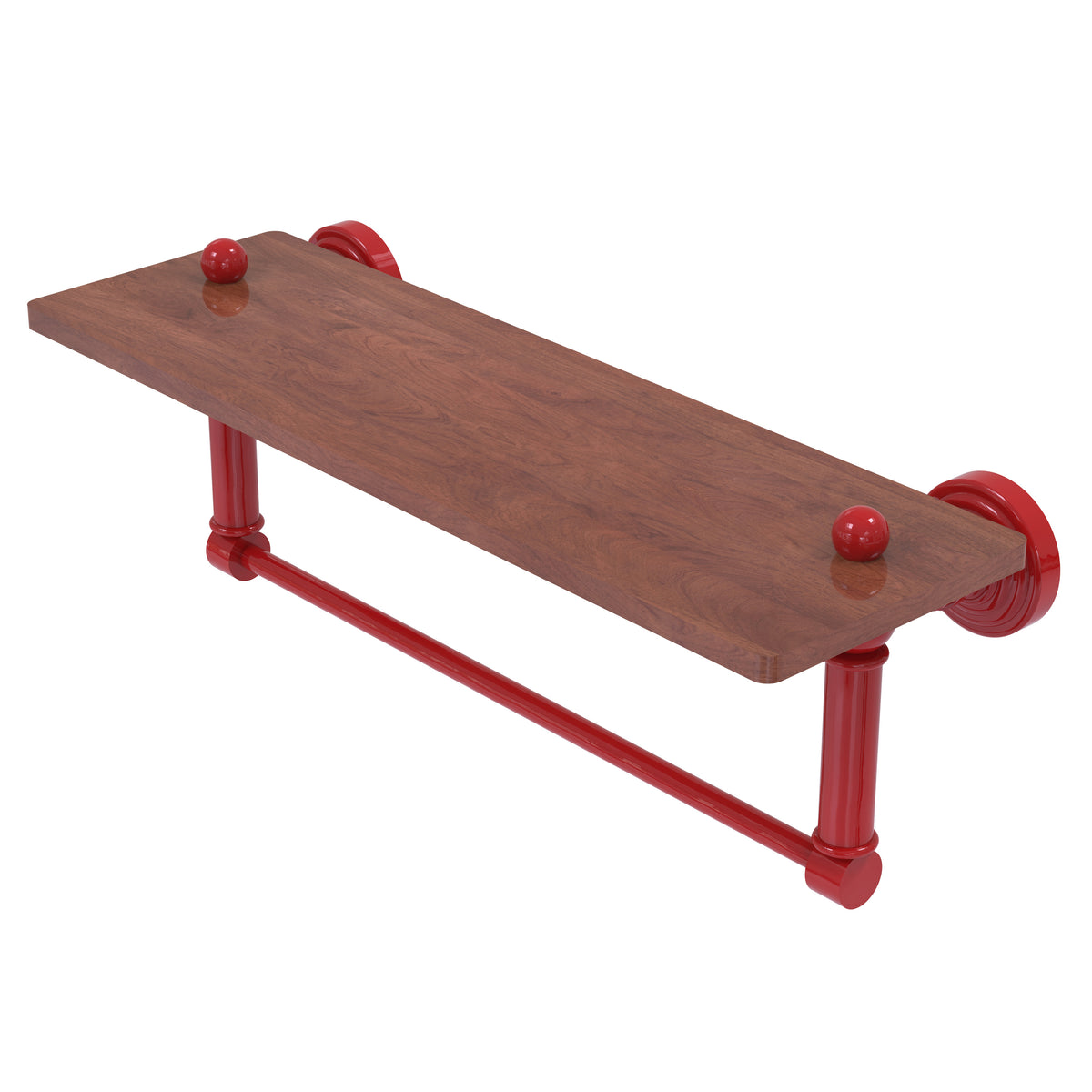 Waverly Place Collection Solid IPE Ironwood Shelf with Integrated Towel Bar