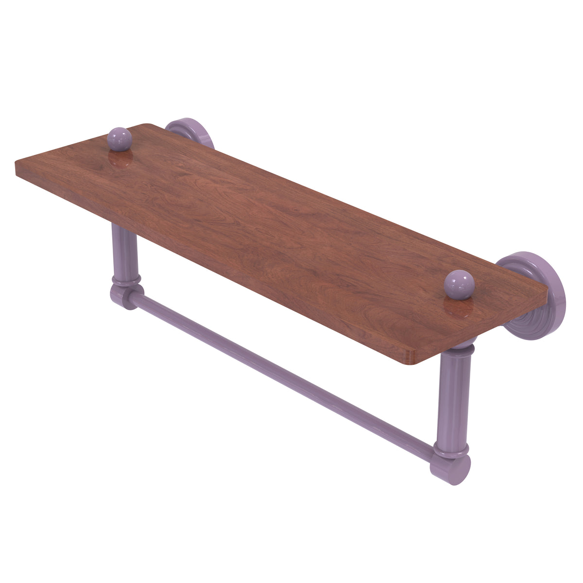 Waverly Place Collection Solid IPE Ironwood Shelf with Integrated Towel Bar