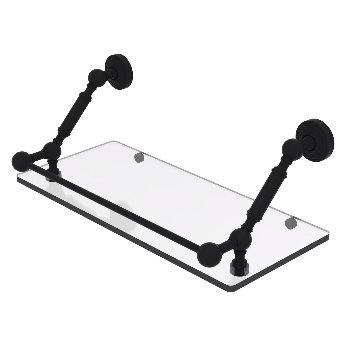 Waverly Place Floating Glass Shelf with Gallery Rail