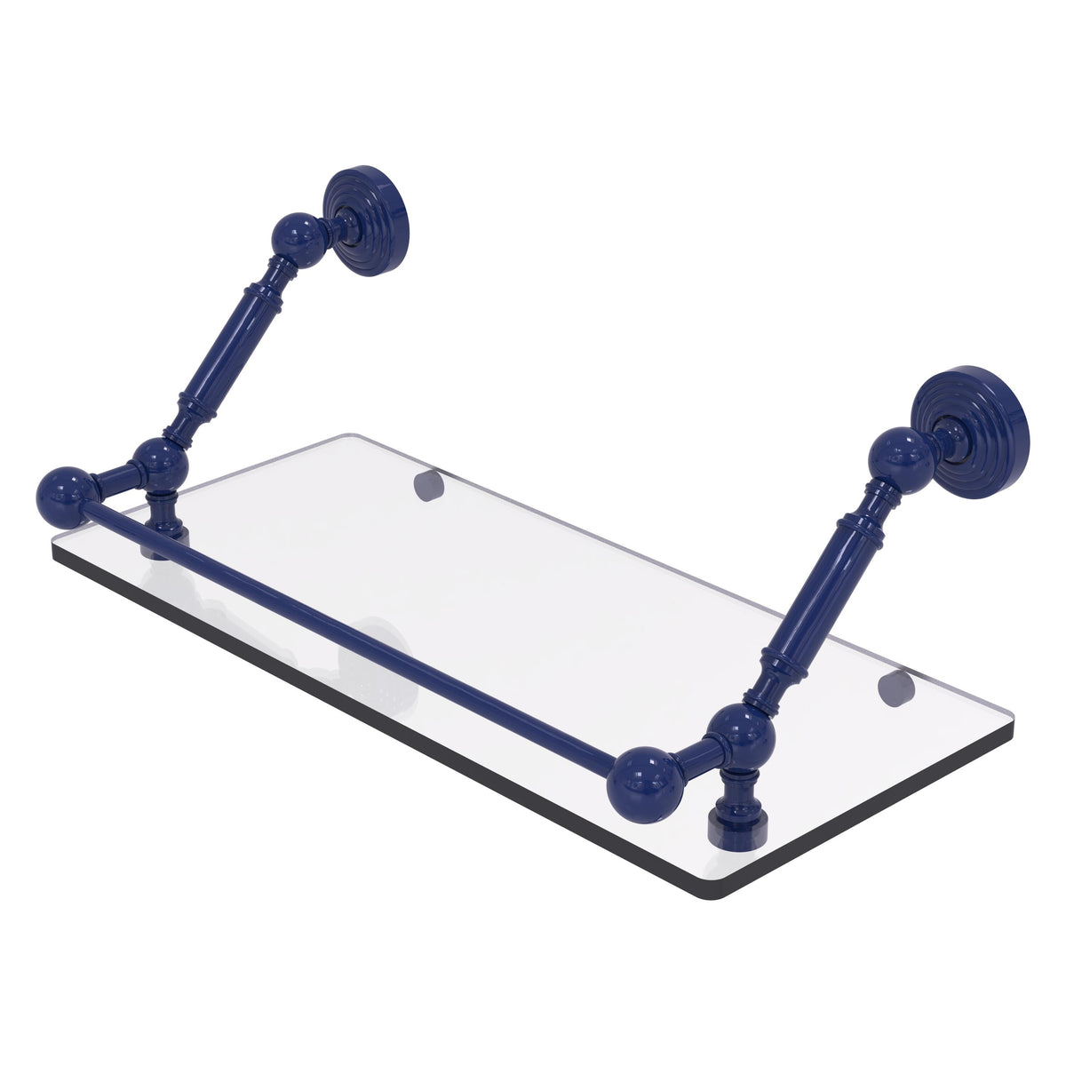 Waverly Place Floating Glass Shelf with Gallery Rail