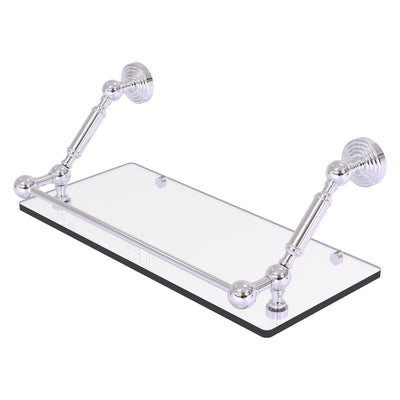 Waverly Place Floating Glass Shelf with Gallery Rail