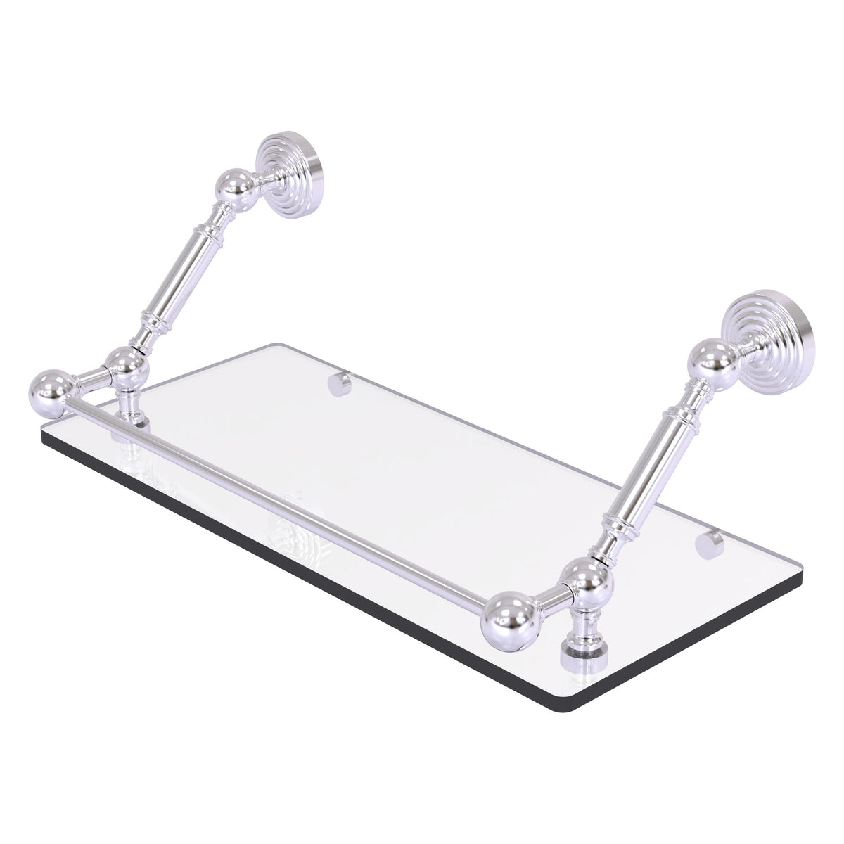 Waverly Place Floating Glass Shelf with Gallery Rail
