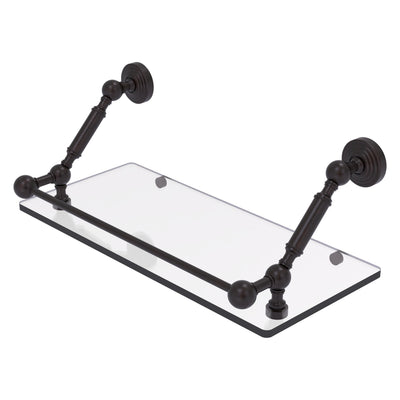 Waverly Place Floating Glass Shelf with Gallery Rail