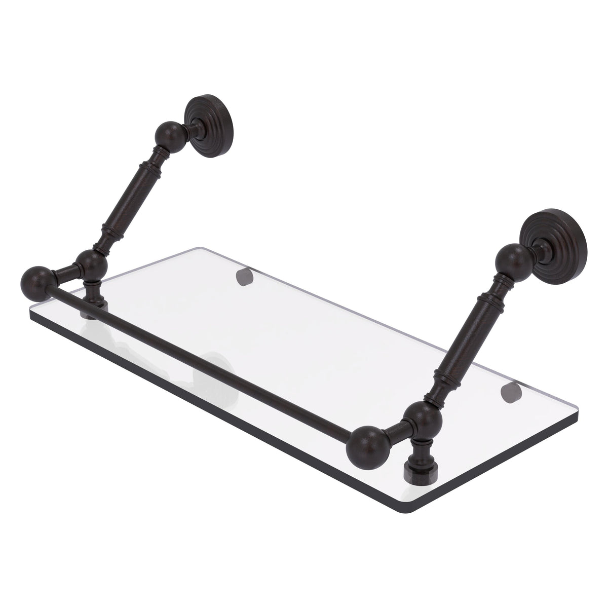 Waverly Place Floating Glass Shelf with Gallery Rail